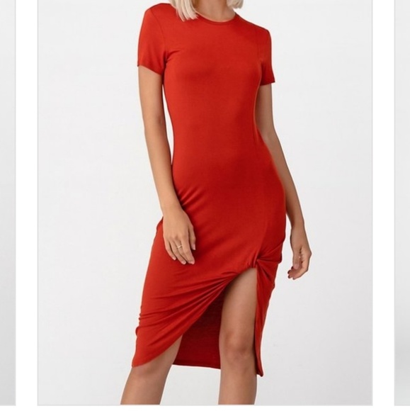 FINAL SALE 🆕🌿KNOTTED SIDE SLIT DRESS🌿 - Picture 5 of 6